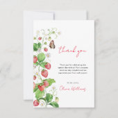 Aardbeien Baby shower Bedankkaart (Voorkant)