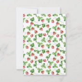 Aardbeien Baby shower Bedankkaart (Achterkant)