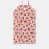 Aardbeien Baby Shower Bedankt Cadeaulabel (Achterkant)