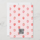 Aardbeien Baby shower | Berry Baby Kaart (Achterkant)