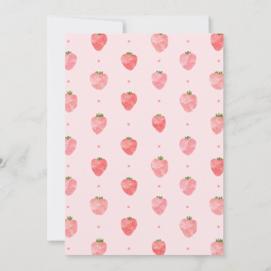 Aardbeien Baby shower | Berry Baby Kaart (Achterkant)