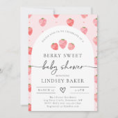 Aardbeien Baby shower | Berry Baby Kaart (Voorkant)