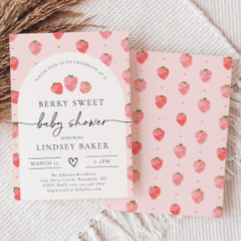 Aardbeien Baby shower | Berry Baby Kaart