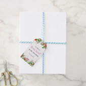 Aardbeien Baby shower Berry Sweet Cadeaulabel (Met Touw)