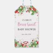 Aardbeien Baby shower Berry Sweet Cadeaulabel (Achterkant)