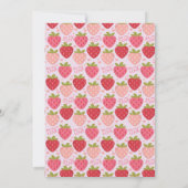 Aardbeien Baby shower Berry Sweet Invitation Kaart (Achterkant)