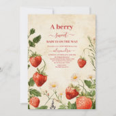 Aardbeien Baby shower Berry Sweet Kaart (Voorkant)
