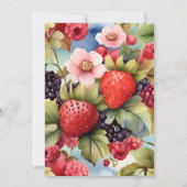 Aardbeien Baby shower Berry Sweet Kaart (Achterkant)