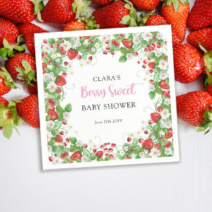 Aardbeien Baby shower Berry Sweet Napkins Servet