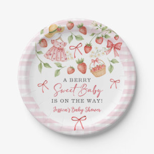 Aardbeien Baby Shower Bes Zoete Boerenmarkt Papieren Bordje