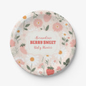 aardbeien Baby shower bessen Papieren Bordje (Voorkant)