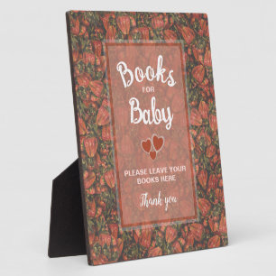 Aardbeien Baby shower Boeken voor Baby Sign Fotoplaat
