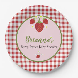 Aardbeien Baby shower Borden Papieren Bordje