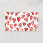 Aardbeien Baby shower Diaper Raffle Informatiekaartje (Achterkant)