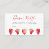 Aardbeien Baby shower Diaper Raffle Informatiekaartje (Voorkant)