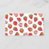 Aardbeien Baby shower Diaper Raffle Informatiekaartje (Achterkant)