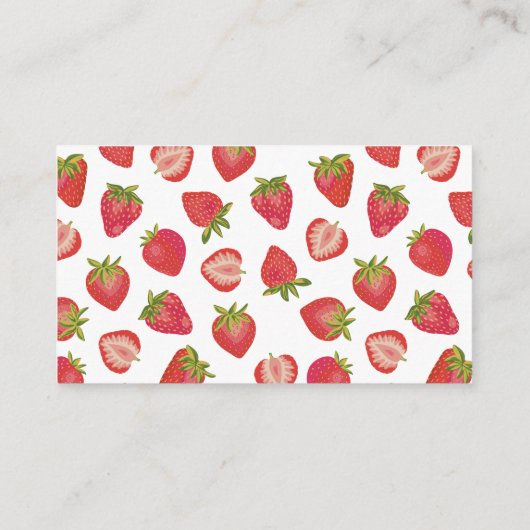 Aardbeien Baby shower Diaper Raffle Informatiekaartje (Achterkant)