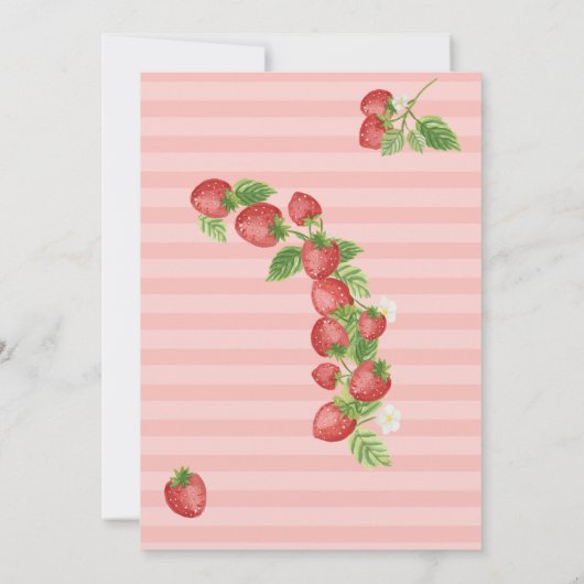 Aardbeien Baby shower Kaart (Achterkant)