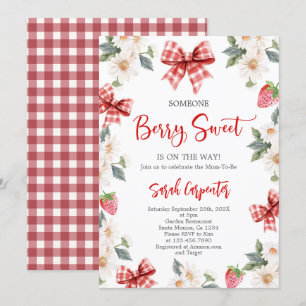 Aardbeien Baby shower Kaart