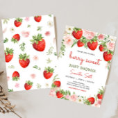 Aardbeien Baby shower Kaart