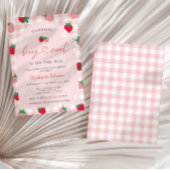 Aardbeien Baby shower Kaart