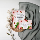 Aardbeien Baby shower Kaart