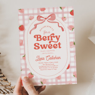 Aardbeien Baby shower Kaart