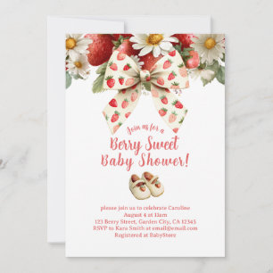 Aardbeien Baby Shower Kaart