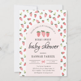 Aardbeien Baby shower Kaart
