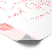 Aardbeien Baby Shower Kaarten en Cadeaus Bord Poster (Hoek)