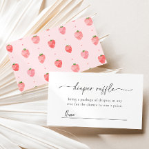 Aardbeien Baby shower Kaarten voor luierspoeling