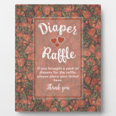 Aardbeien Baby shower Luier Raffle Teken Fotoplaat (Voorkant)