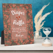 Aardbeien Baby shower Luier Raffle Teken Fotoplaat (Zijkant)