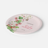 Aardbeien Baby shower Papieren Bordje (Gekanteld)