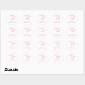 Aardbeien Baby Shower Ronde Sticker (Vel)