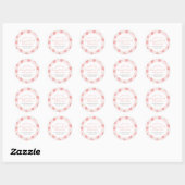 Aardbeien Baby shower Ronde Sticker (Vel)