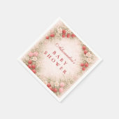 Aardbeien Baby Shower Servet (Hoek)
