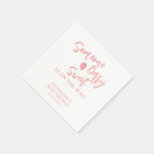 Aardbeien Baby Shower  Servet (Hoek)