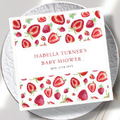 Aardbeien Baby shower Servet