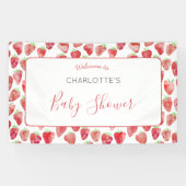 Aardbeien Baby shower Spandoek (Horizontaal)