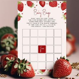 Aardbeien Baby shower spel Baby Bingo