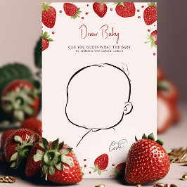 Aardbeien Baby shower spel tekenen Baby plezier