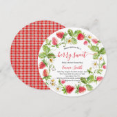 Aardbeien Baby shower Summer Berry Sweet Kaart (Voorkant / Achterkant)