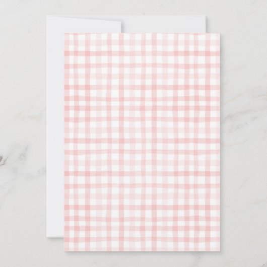 Aardbeien Baby Shower Uitnodiging (Achterkant)