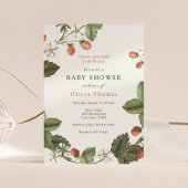 Aardbeien Baby Shower Uitnodiging