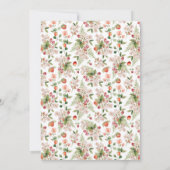 Aardbeien Baby Shower Uitnodiging (Achterkant)