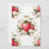 Aardbeien Baby shower | Uitnodiging van Berry Swee (Achterkant)