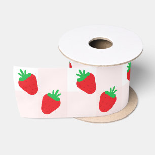 Aardbeien Baby Shower Zoet als Baby Satijnen Lint