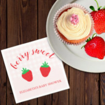Aardbeien Baby Shower Zoet als Baby