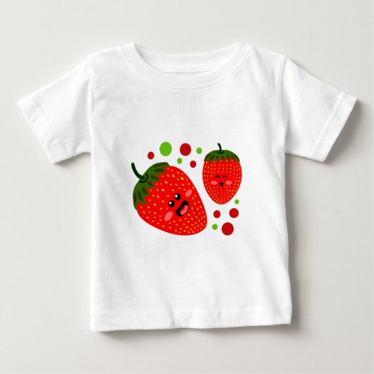 Aardbeien Baby T-shirt (Voorkant)